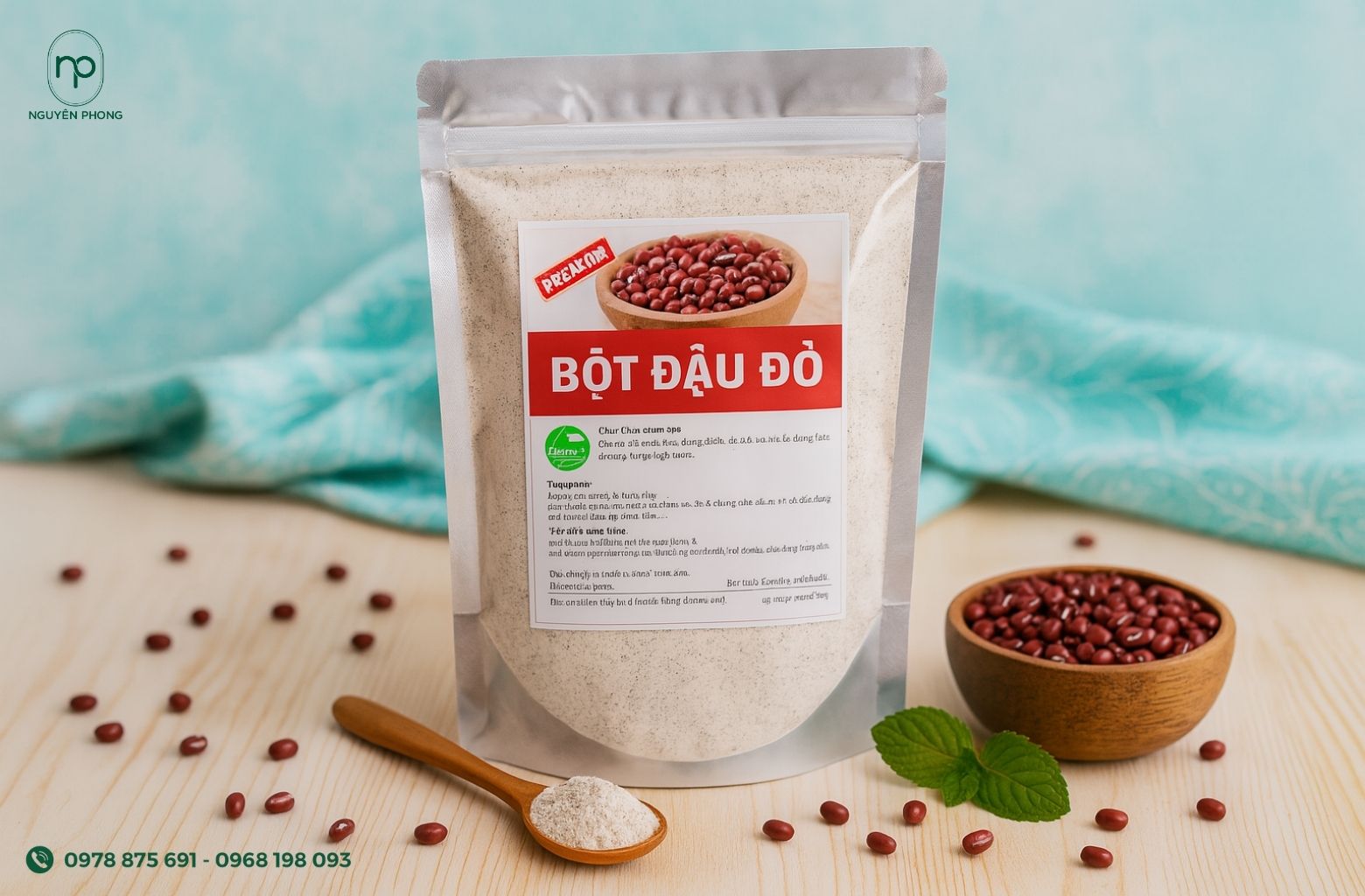 Tem dán bột đậu đỏ ấn tượng